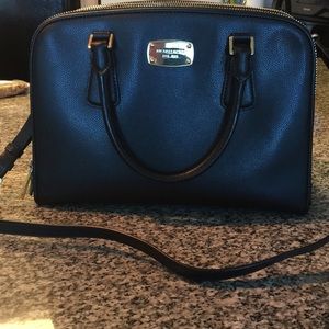 Michael Kors, black purse w/ short and long handle